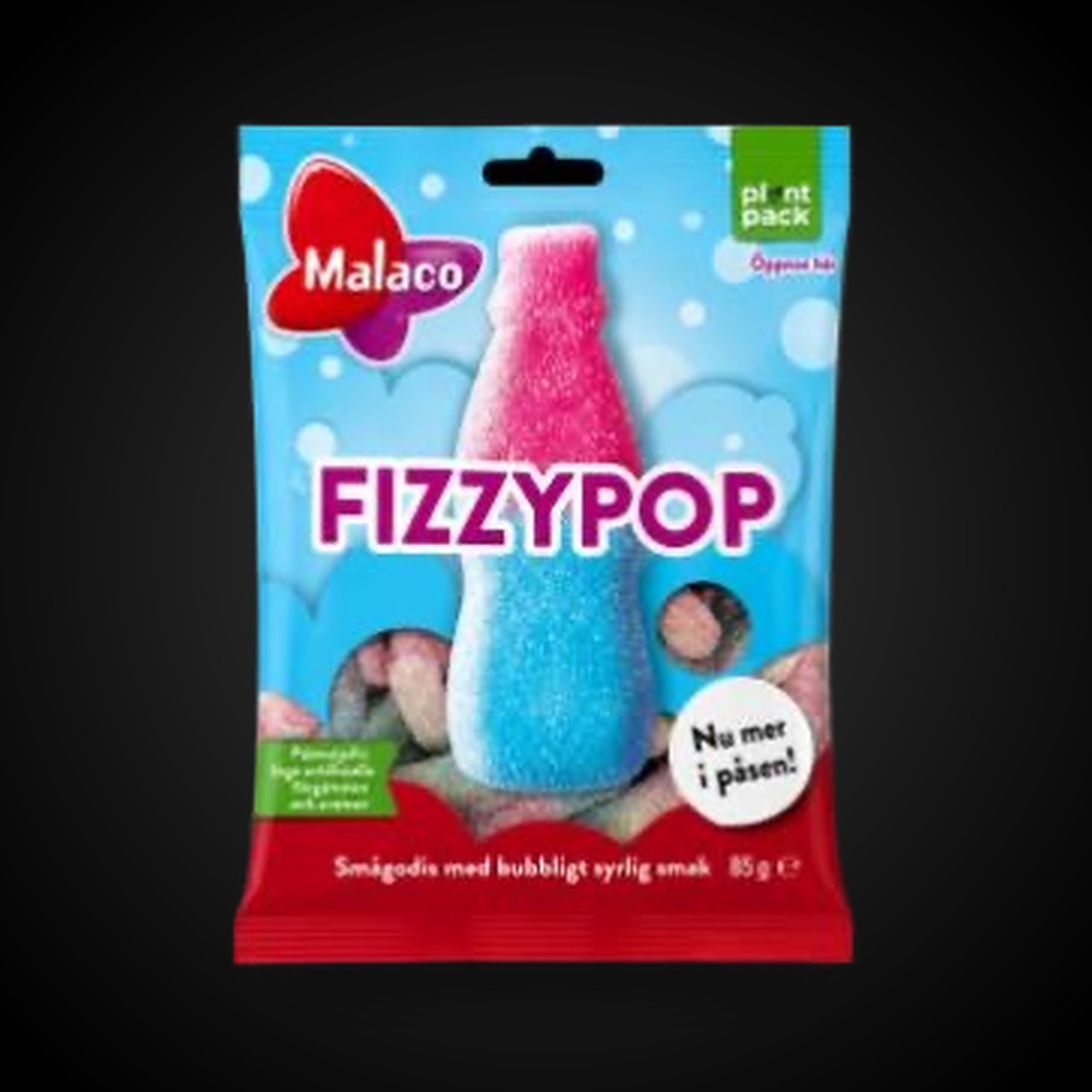 Malaco FizzyPop 80g godispåse